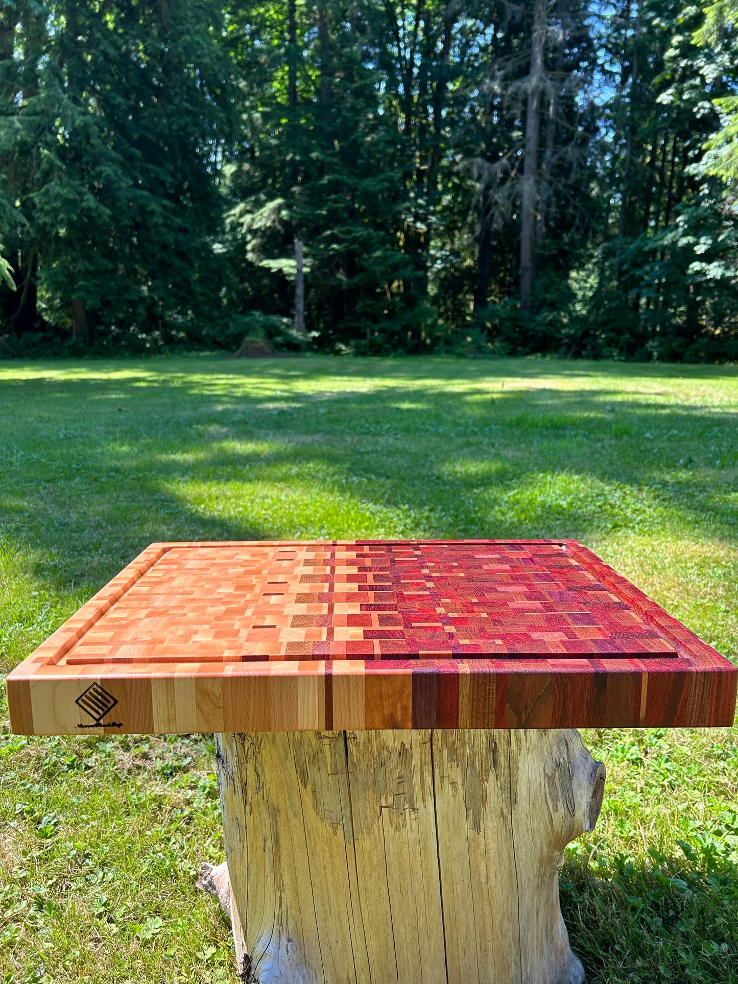 Heirloom, chaos end grain butcher block, extra large 22"x17"x2"