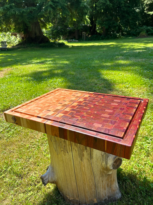 Heirloom, chaos end grain butcher block, extra large 22"x17"x2"