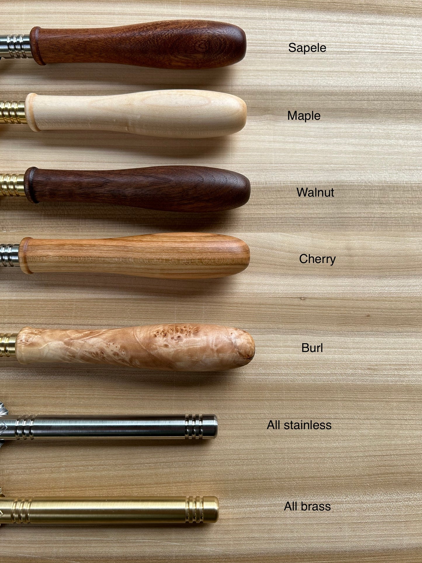 Nonna's cutters, brass & stainless pasta, pastry wheels