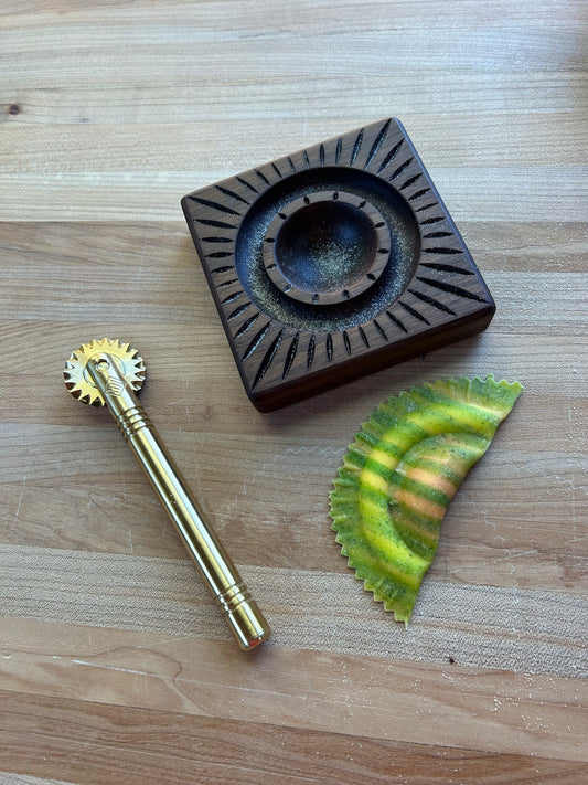 Nonna's cutters, brass & stainless pasta, pastry wheels