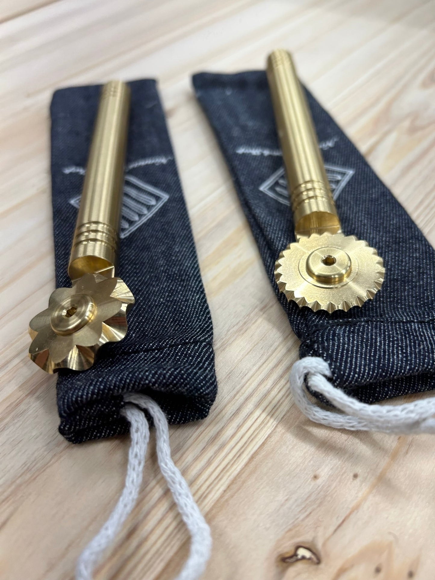 Heirloom brass cutters, decorative pasta & pastry wheels