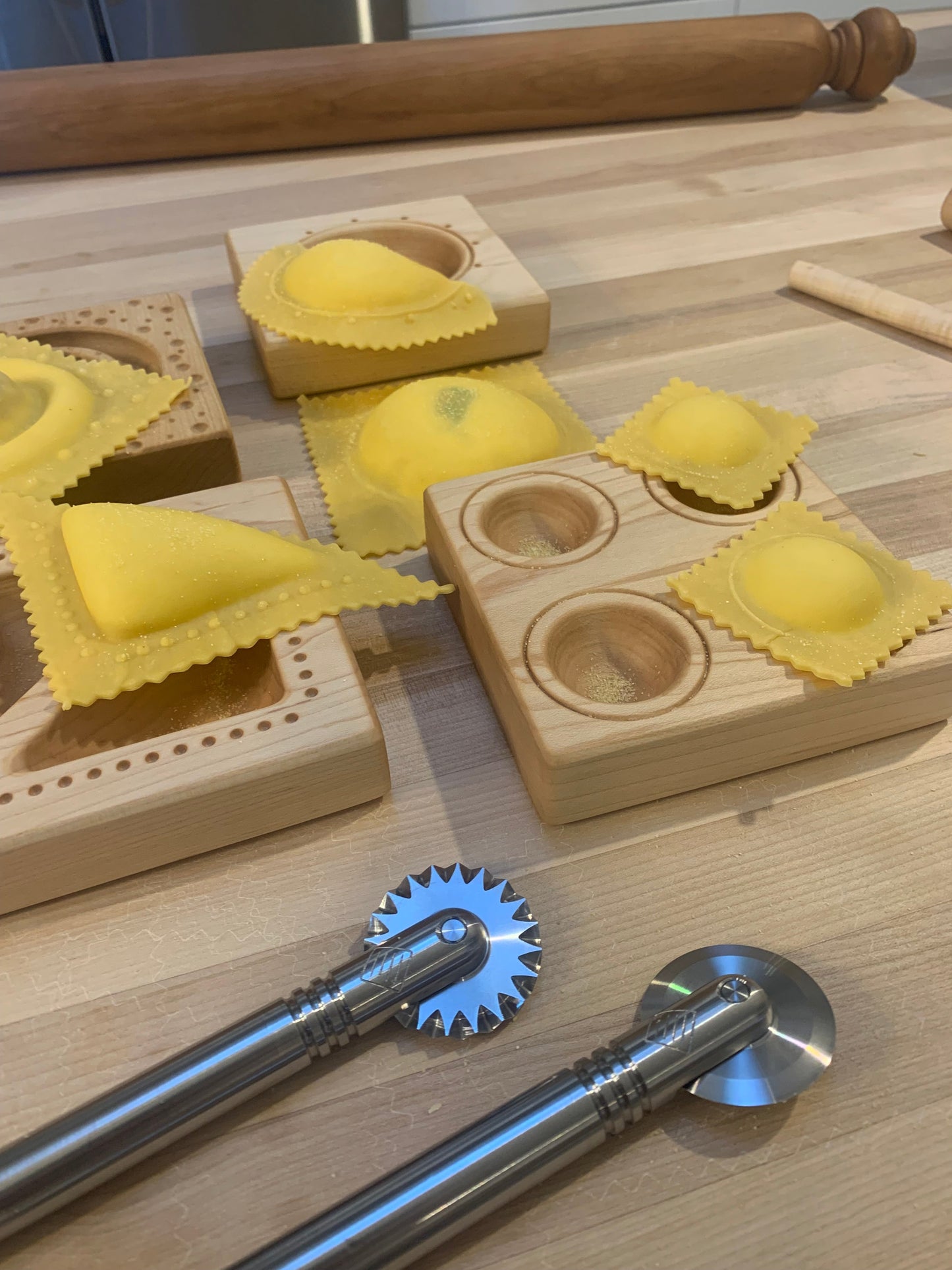Brass & stainless pasta cutters, Mateo Kitchen