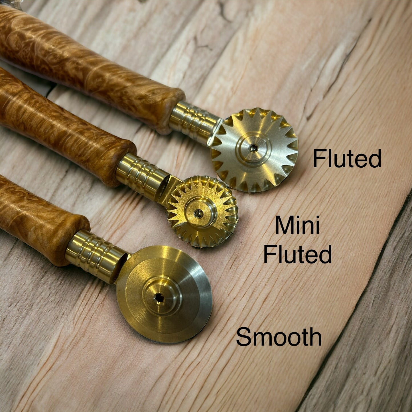 Nonna's cutters, brass & stainless pasta, pastry wheels