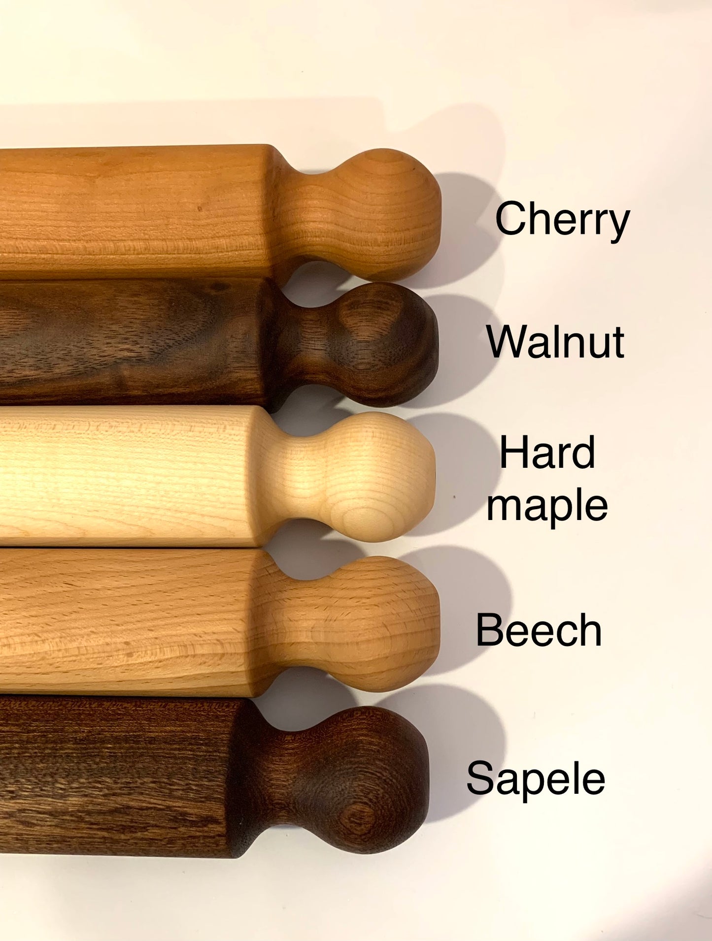 Classic, hand turned Italian Mattarello rolling pin