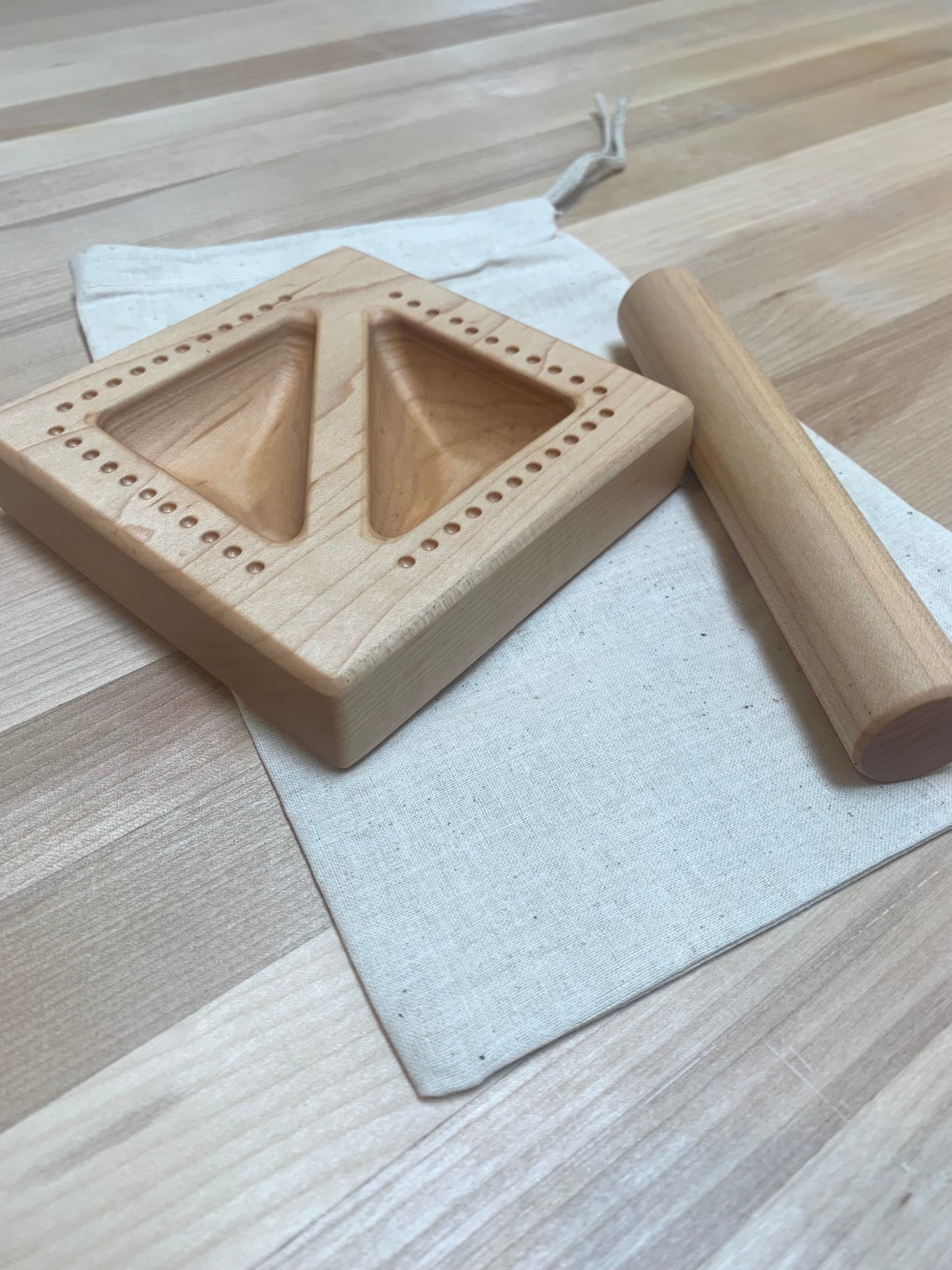 Ravioli molds, double sided. Maple, walnut & cherry