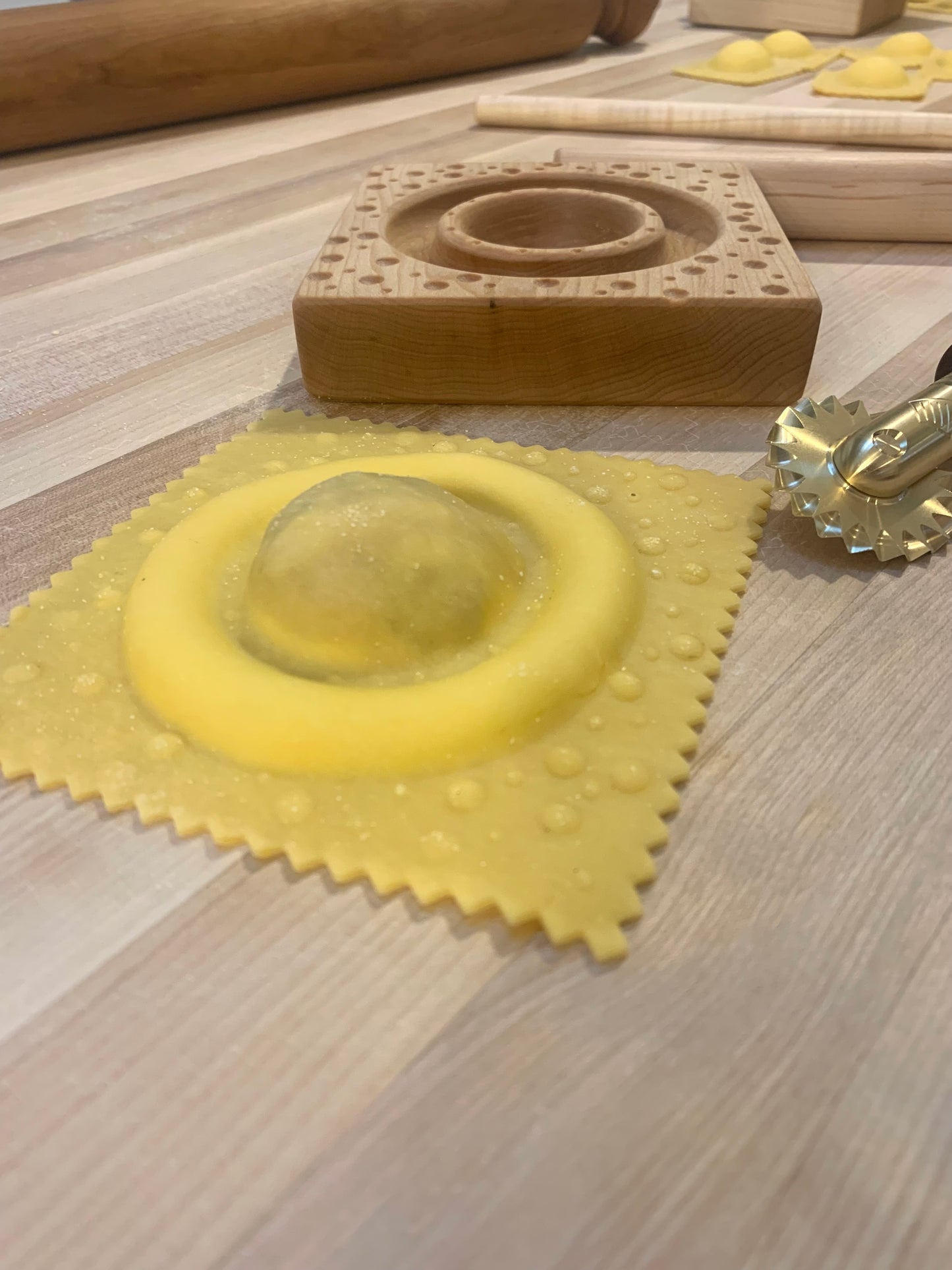 Ravioli molds, double sided. Maple, walnut & cherry