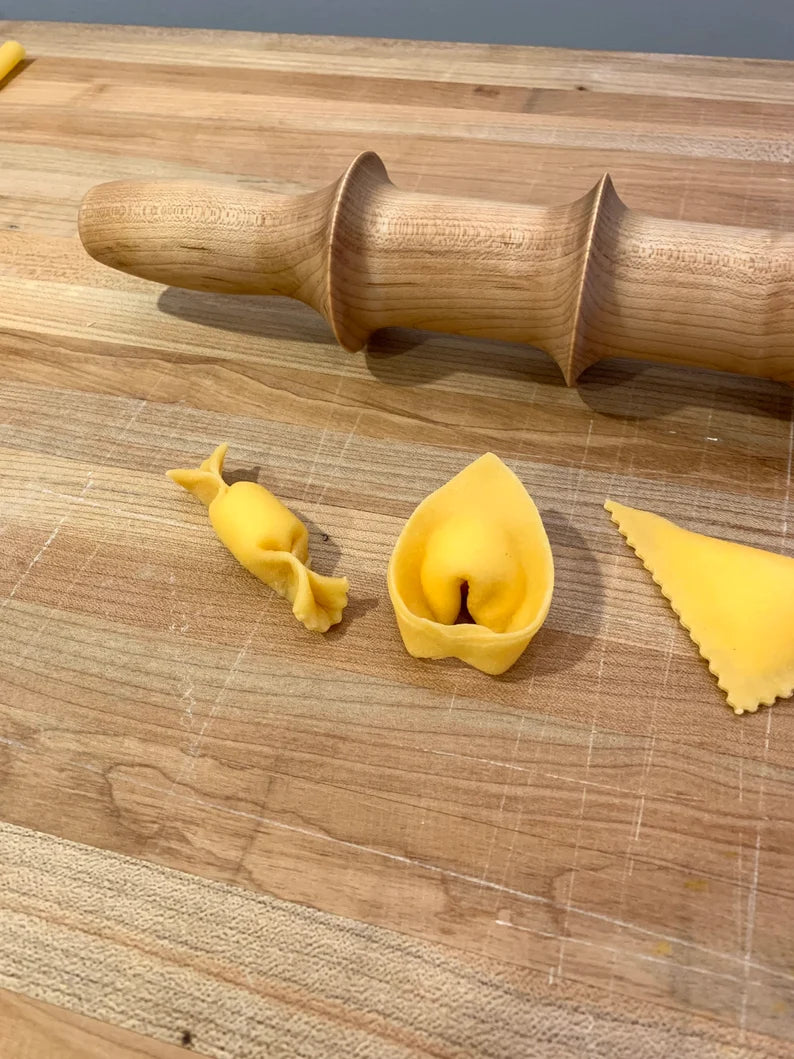 Pasta cutting pins, Balanzoni, Tortellini, Pappardelle