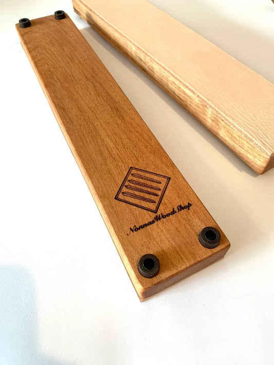 Leather knife strop , bench top