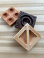 Sunburst ravioli molds, double sided. Maple, walnut & cherry