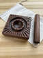 Sunburst ravioli molds, double sided. Maple, walnut & cherry