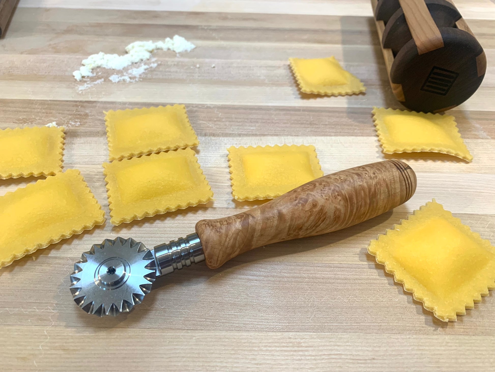 Custom Burl Handled Pasta Cutters 