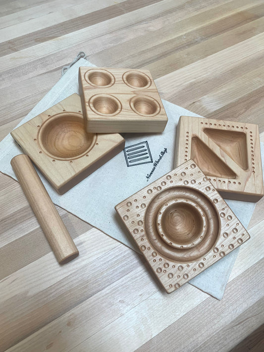 Ravioli molds, double sided. Maple, walnut & cherry