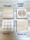 Ravioli molds, double sided. Maple, walnut & cherry