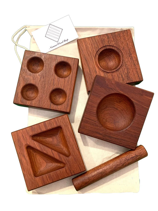 Ravioli mold, individual or whole set, Jatoba